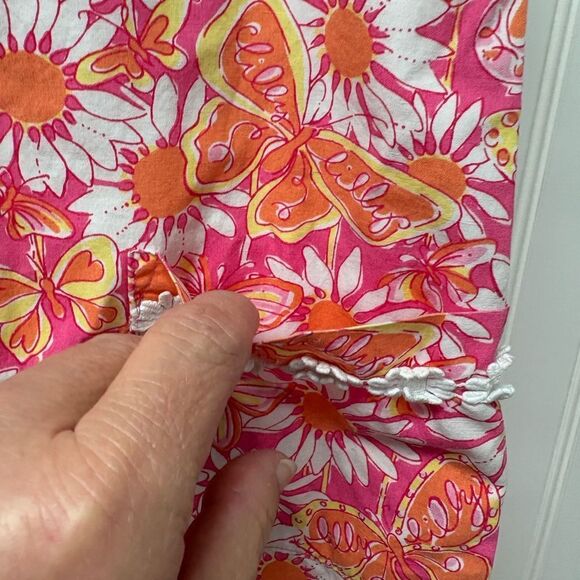 Lilly Pulitzer Sleeveless Flower and Butterfly Design Girls Dress Size 8 - Picture 5 of 7